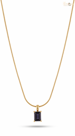 Elegant Black Stone Pendant Necklace