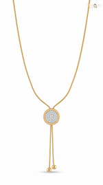 Elegant Gold-Tone Lariat Necklace