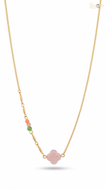 Stunning Pastel Flower Pendant Necklace
