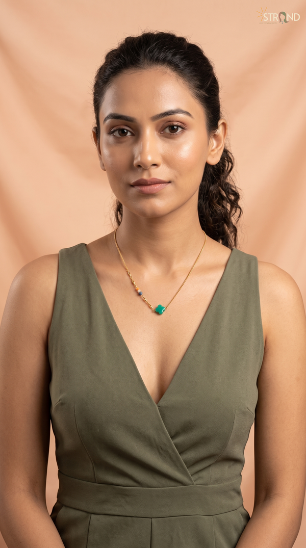 Elegant Gold-Toned Charm Necklace