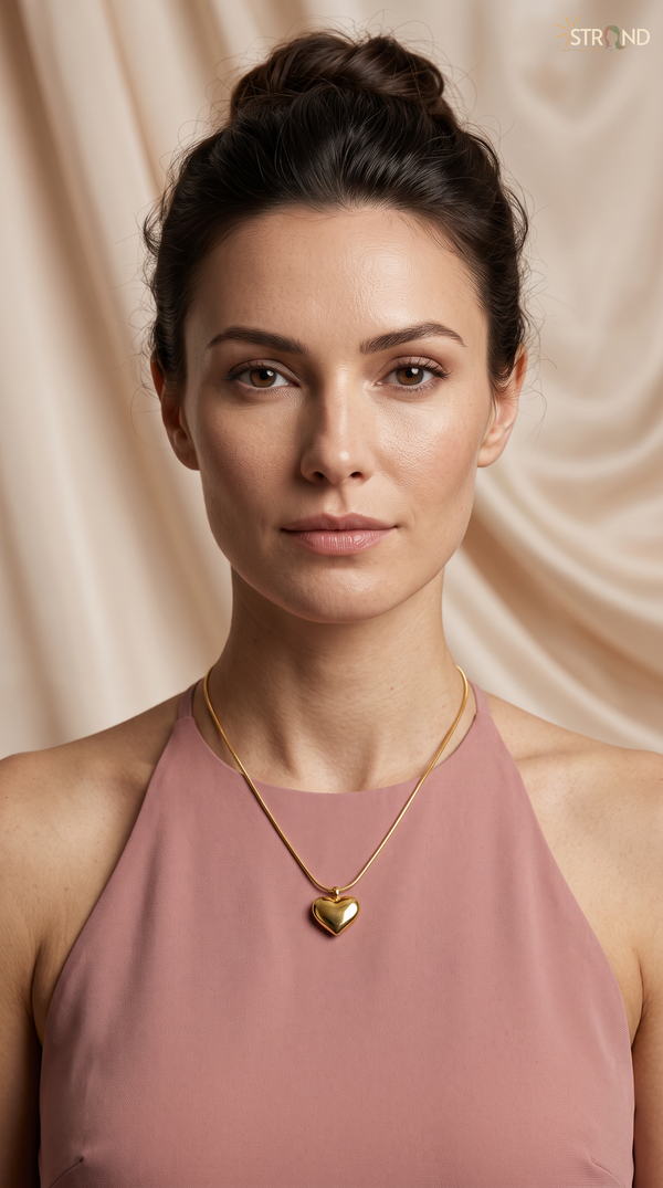 Elegant Gold Heart Pendant Necklace
