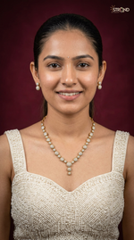 Elegant Pearl Cluster Necklace Set