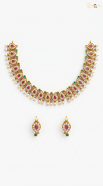 Elegant Gold-Toned Pearl Necklace Set
