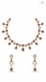 Elegant Purple Gemstone Necklace Set