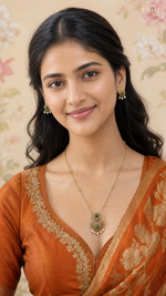 Elegant Green Stone Necklace Set