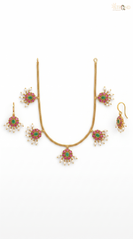 Gold-Toned Floral Necklace Set