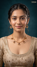 Gold-Toned Floral Necklace Set