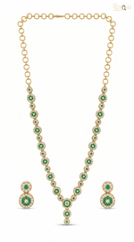 Elegant Green Bead Necklace Set